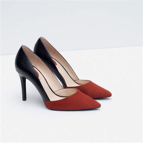 designer mid heel pumps|zara mid heel pumps.